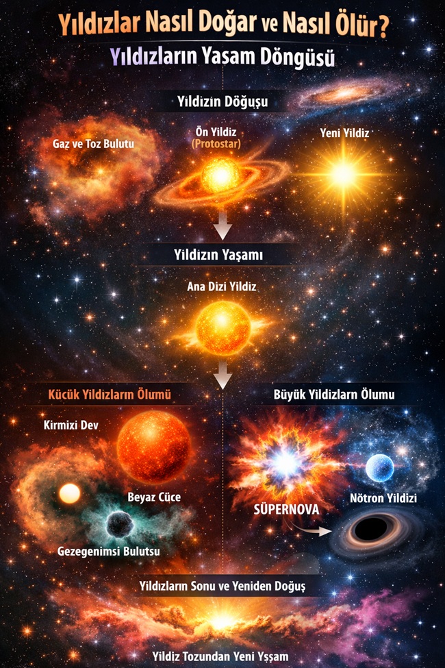Yıldızlar Nasıl Doğar ve Nasıl Ölür?